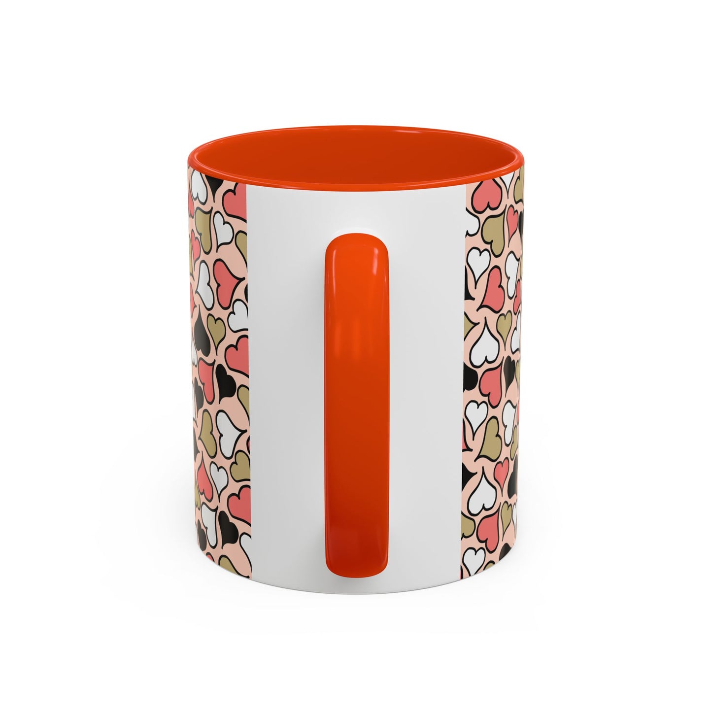 Heart Patterned Coffee Mug - Colorful Love Design, Perfect for Gifts & Celebrations