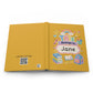 Personalized Kids Yellow Hardcover Notebook — "This Belongs to [Name]" Cute School Notebook/Back to School.