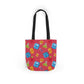 Personalized Kawaii Composition Book Inspired Canvas Tote Bag with Colorful Straps, Cute School Bag, Eco-Friendly Tote, Back to School Shopping Bag, Teacher Gift Idea