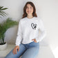 Faith and Floral Cross Unisex Heavy Gildan Blend™ Crewneck Sweatshirt.