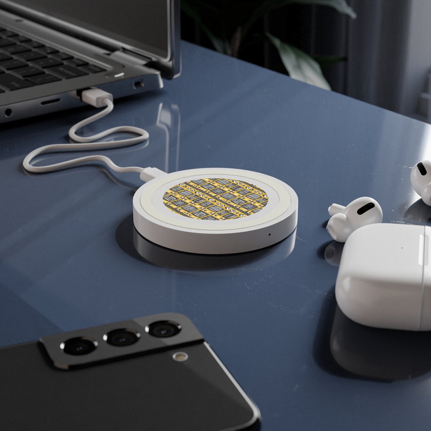 Tribal Vibes Stylish Wireless Charging Pad - Modern Geometric Design