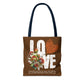 LOVE Always Brown Tote Bag.