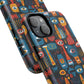 Urban Totem Vibe Tough iPhone Magnetic Case, Colorful Bohemian Art, Unique Gift for Him/Her, Holiday Accessory, iPhone Protection, MagSafe iPhone Case.