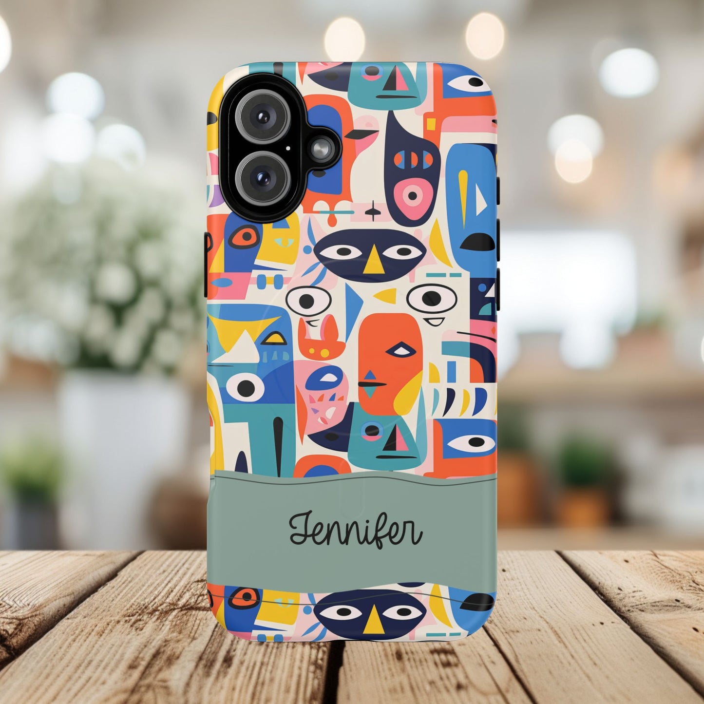 Personalized Vibrant Phone Case,  Magnetic iPhone Cover, Colorful Abstract Protection, Trendy Gift, Unique Tech Accessory, Art Phone Case