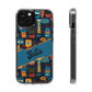 Phone Case — Colorful Abstract Faces Clear Impact-Resistant Case