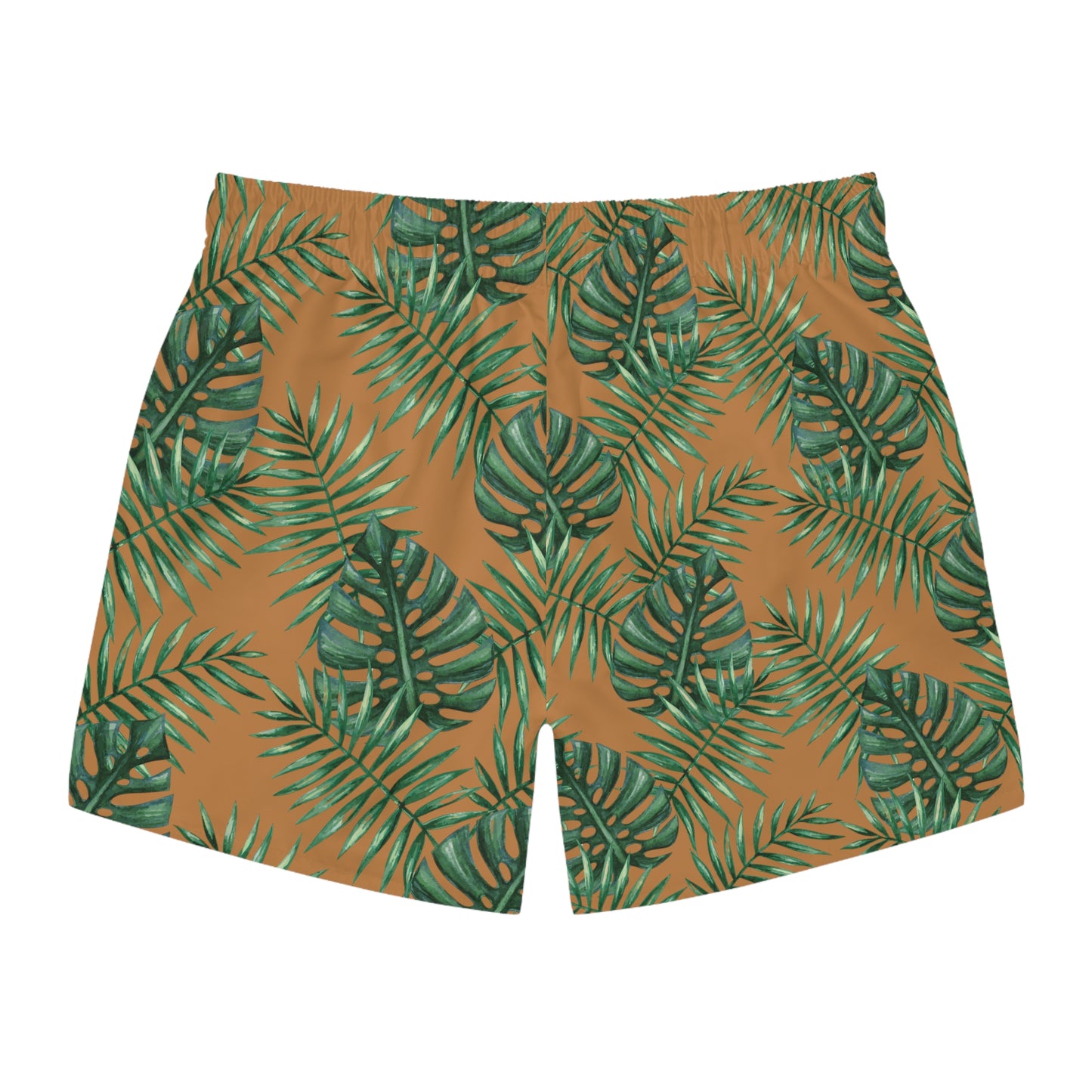 Brown Tropical Bliss Swim Trunks (AOP)