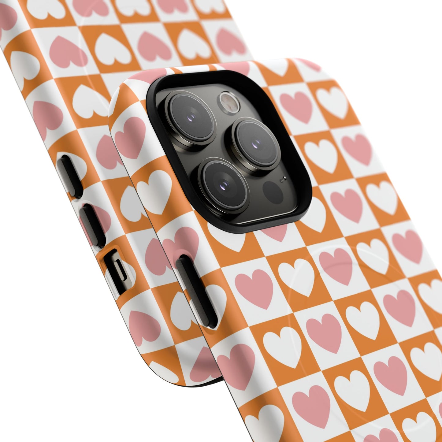 Heart Pattern Magnetic iPhone Case, Valentine Gift, Cute iPhone Accessory, Durable Case for Lovers, Custom iPhone Skin, Sweetheart Case