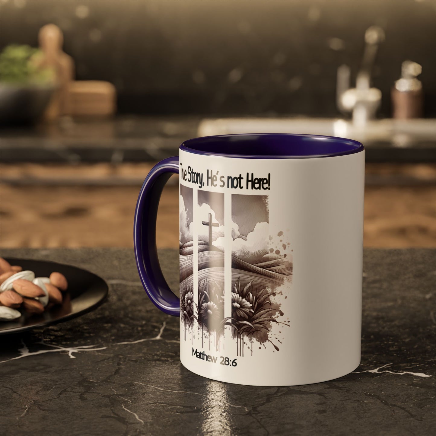 Inspirational Religious Mug - True Story, He's Not Here! (11oz or 15oz)