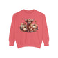 Autumn Highland Cow Charm Unisex Garment-Dyed Sweatshirt