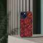 Velvet Petal Noir Floral Petal Clear Impact-Resistant iPhone and Samsung Case.