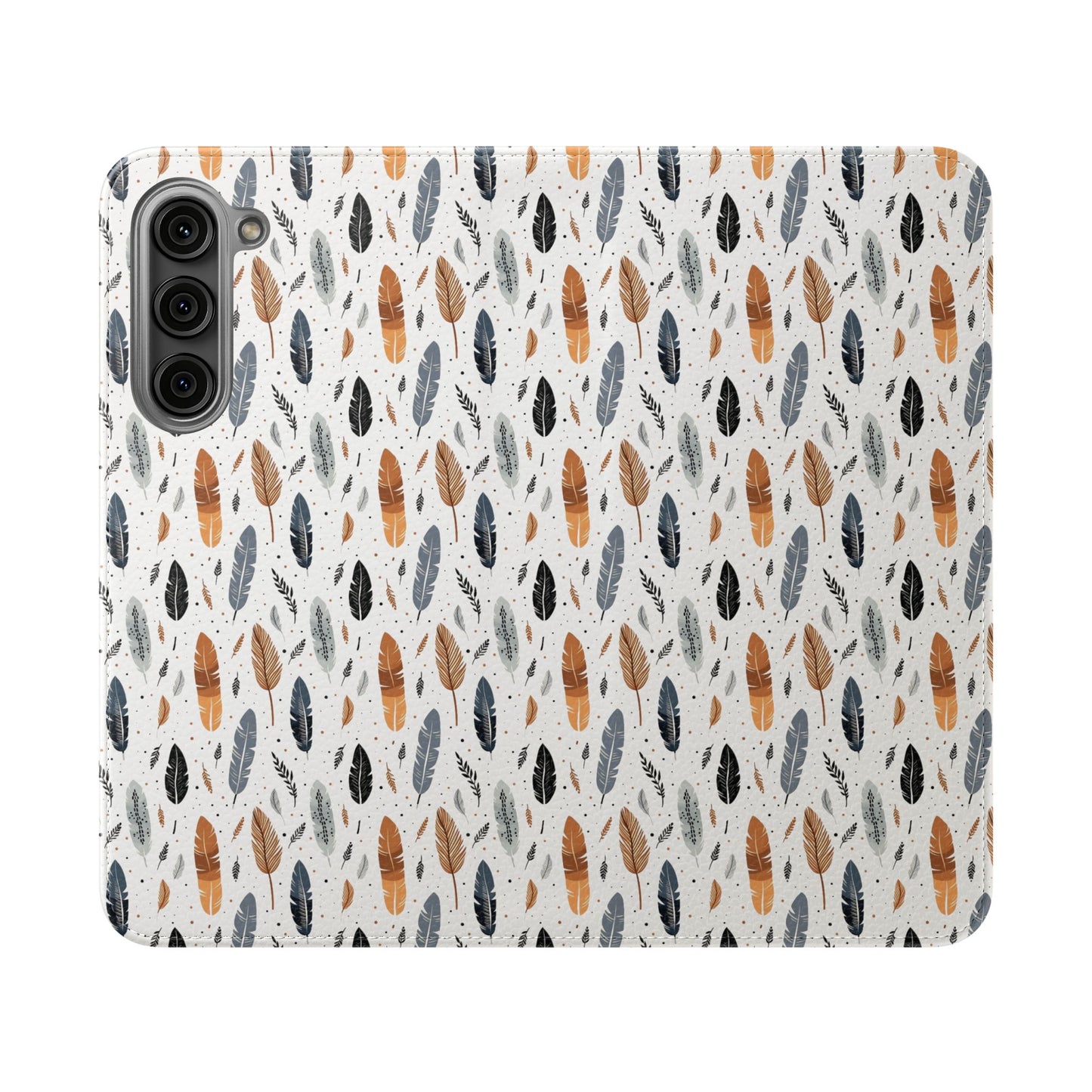 Whispering Feathers iPhone and Samsung Flip Cases