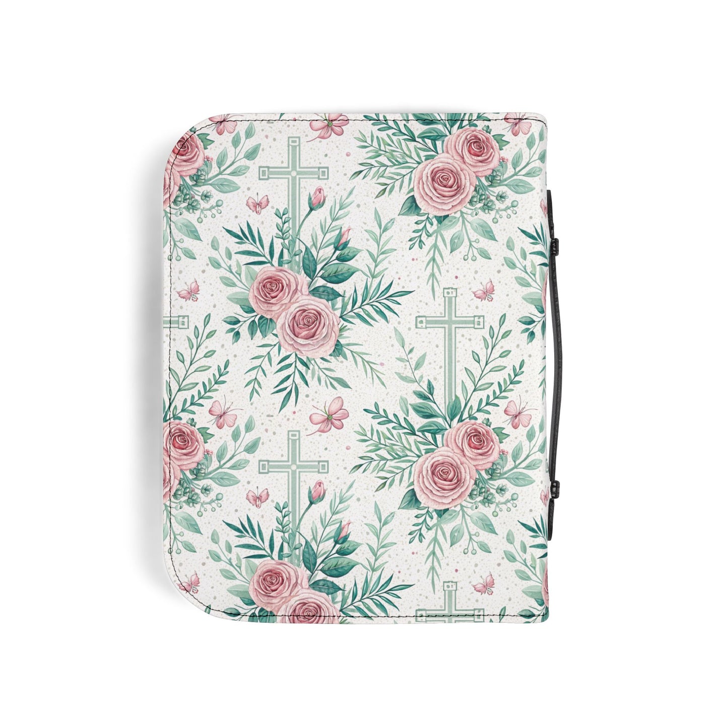 Floral Christian Bible Cover - Personalized with Name, Inspirational Gift for Baptism, Confirmation, or Any Religious Occasion