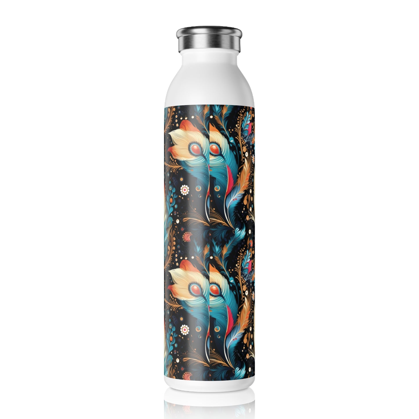 Ethereal Feathers Slim Water Bottle