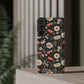 Blossom Elegance: Noir Garden iPhone and Samsung Case With Card Holder