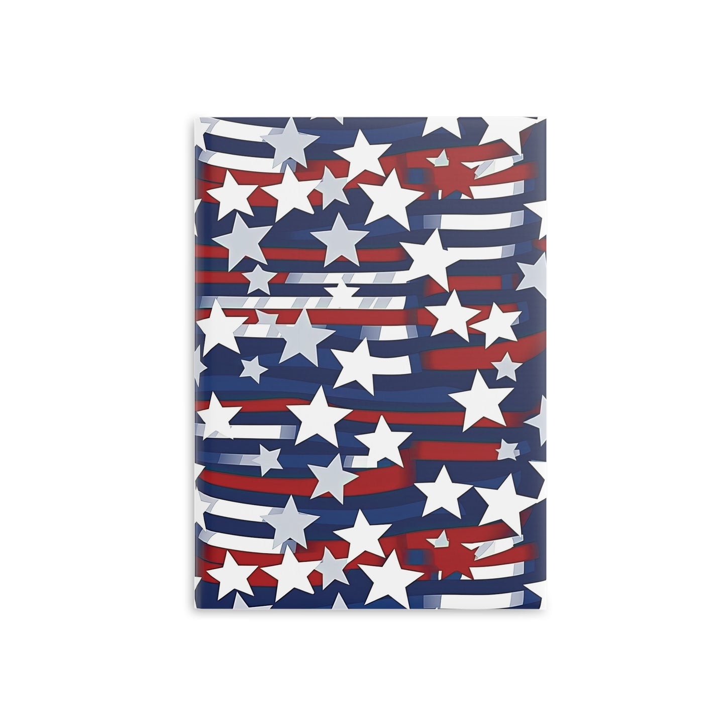 Patriotic Waves Hardcover Notebook with Puffy Covers