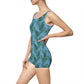 Blue Tropical Bliss Women's Vintage Swimsuit (AOP)