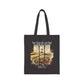 Inspirational Cotton Canvas Tote Bag - 'True Story, He's Not Here!'