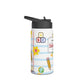Personalized White Schoolyard Chic Inspired Stainless Steel Water Bottle for Kids, School Supplies, Eco-Friendly Drinkware, Back to School, Teacher Gifts