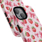 Strawberry Blush Coquette Magnetic Tough iPhone Cases - Funky Fruit Cases, Floral iPhone Cover, Trendy Gifts, iPhone Accessories, Strawberry Lover