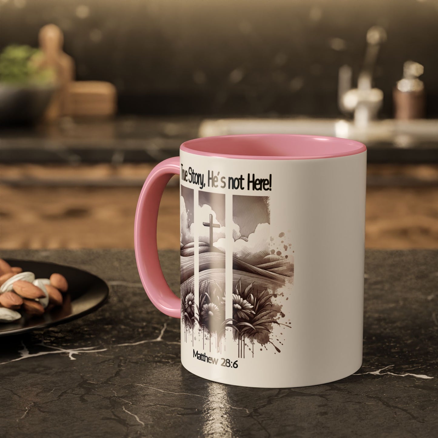 Inspirational Religious Mug - True Story, He's Not Here! (11oz or 15oz)