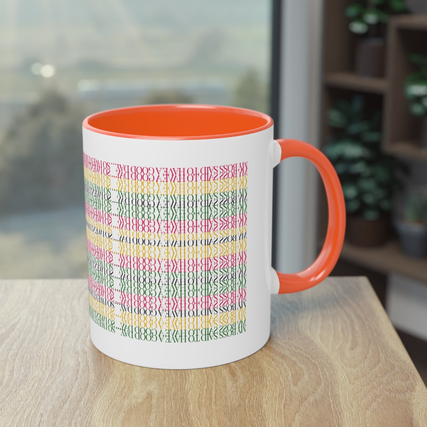 Two Tone Funny Hidden Message Mug - “My Boss said to have a good day… so I went home.”- Viral Optical Illusion Mug - Secret Sarcastic Work Message - Dishwasher Safe, Unique Gifts for Coffee Lovers, Home & Office Decor, Holiday Present.