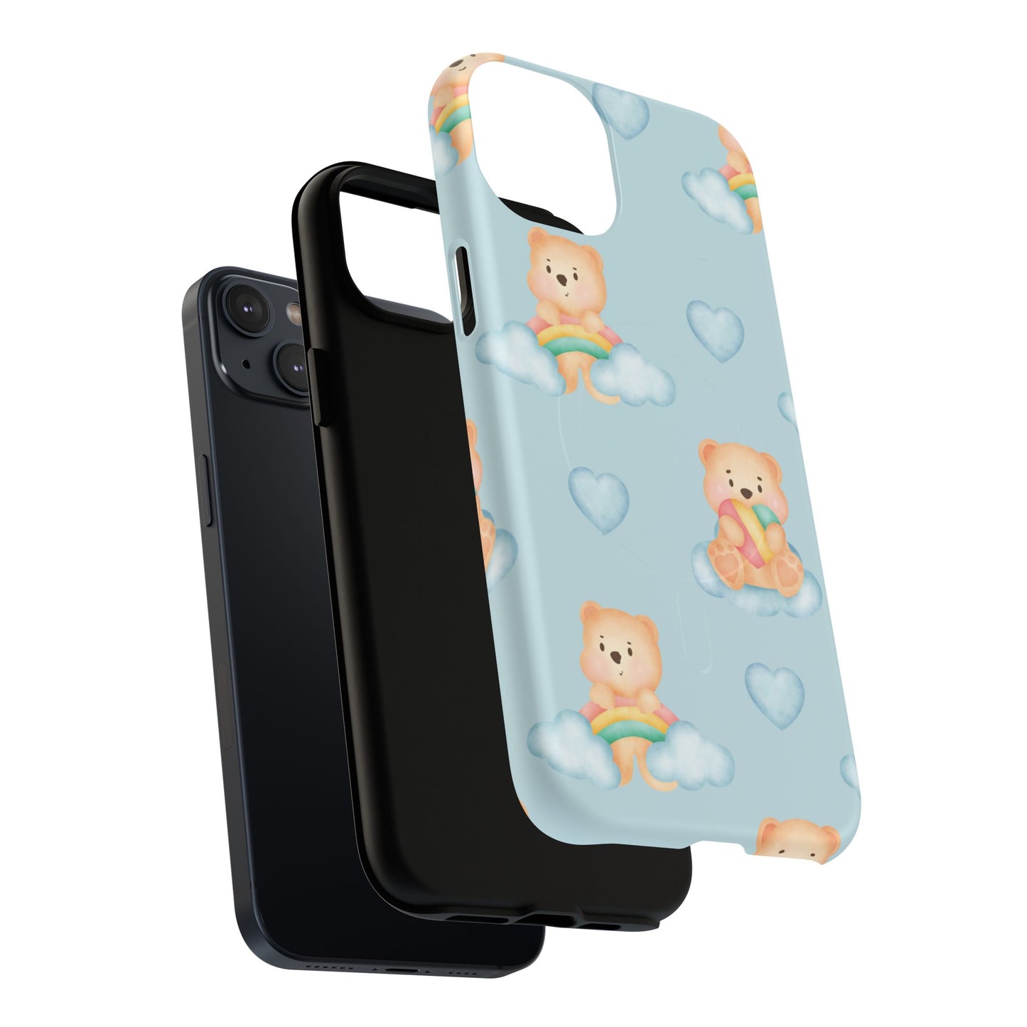 Cute Bear Magnetic iPhone Case, Kid-Friendly iPhone Cover, Stylish Cell Accessory, Gift for Kids, Durable Design for Any Occasion