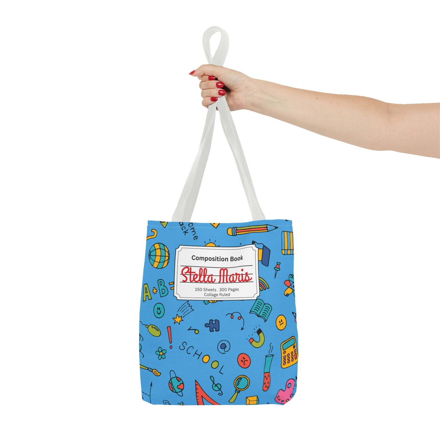 Personalized Classroom Couture Composition Book Inspired Tote Bag, Back to School Tote, Teacher Gift, Kids Bag, Custom Name Bag, Educational Accessories, Back to School Tote Bag.