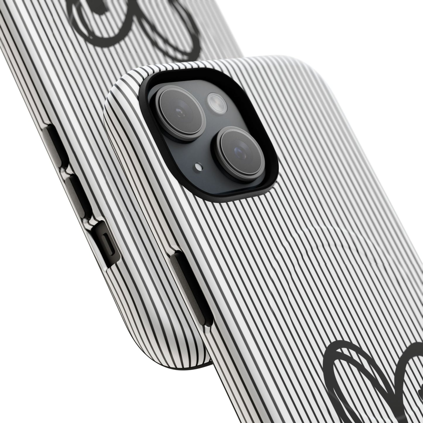 Tough Magnetic Phone Case with Heart & Cross Design, Durable Phone Cover, Unique Gift for Her, Stylish Accessory, Everyday Use