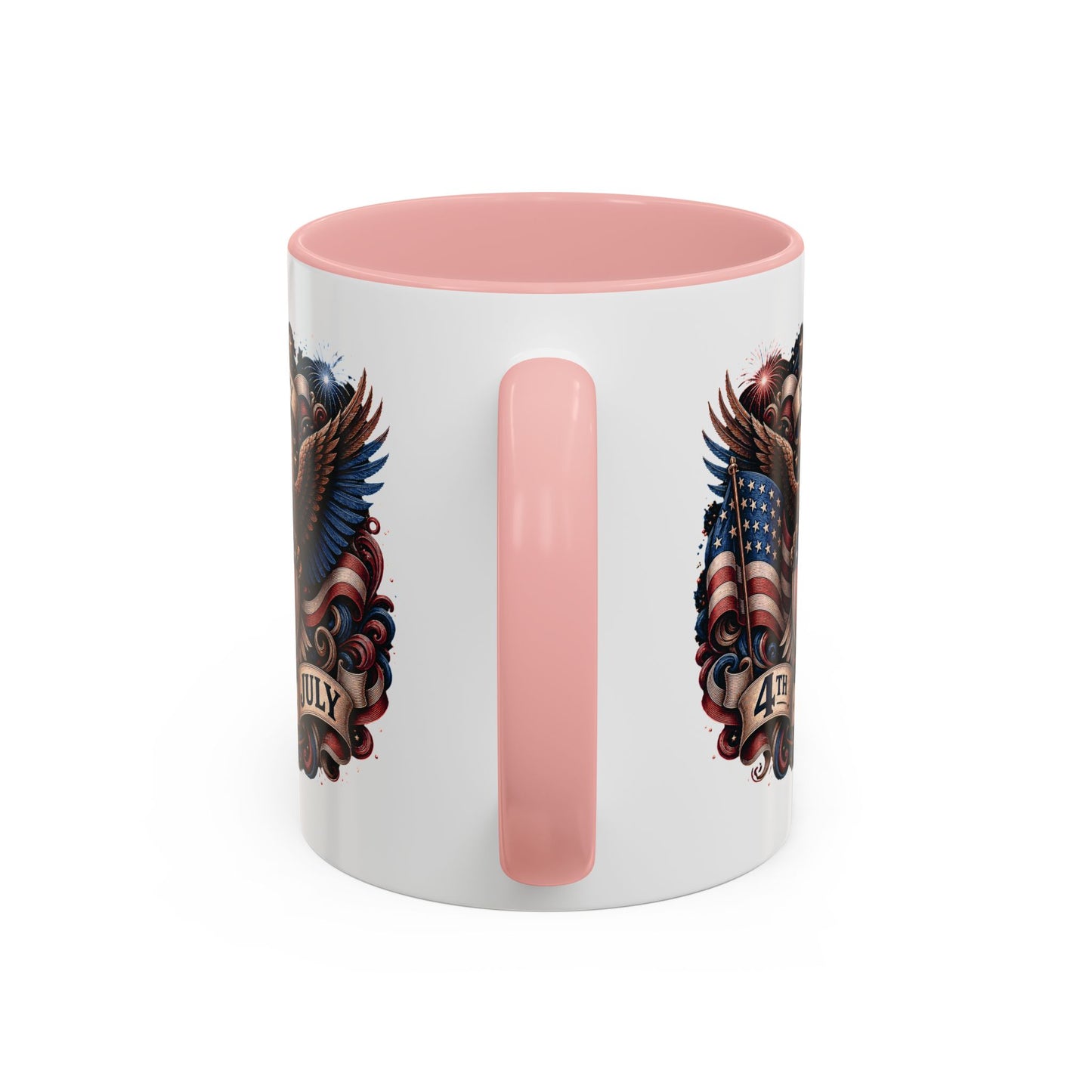 4th of July Eagle Coffee Mug — Patriotic American Flag Accent Mug (11/15oz)
