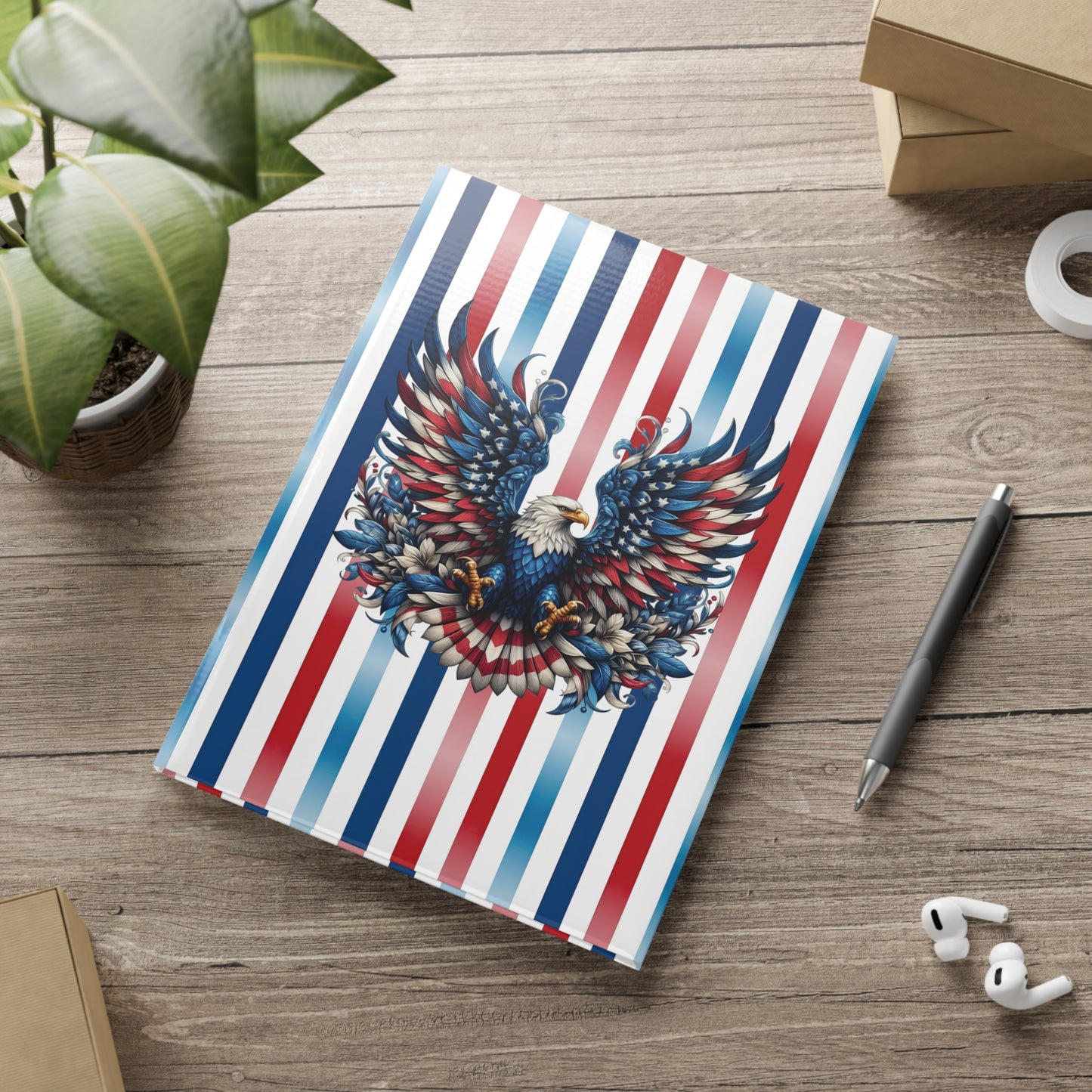 Patriotic Pride Hardcover Notebook with Puffy Covers