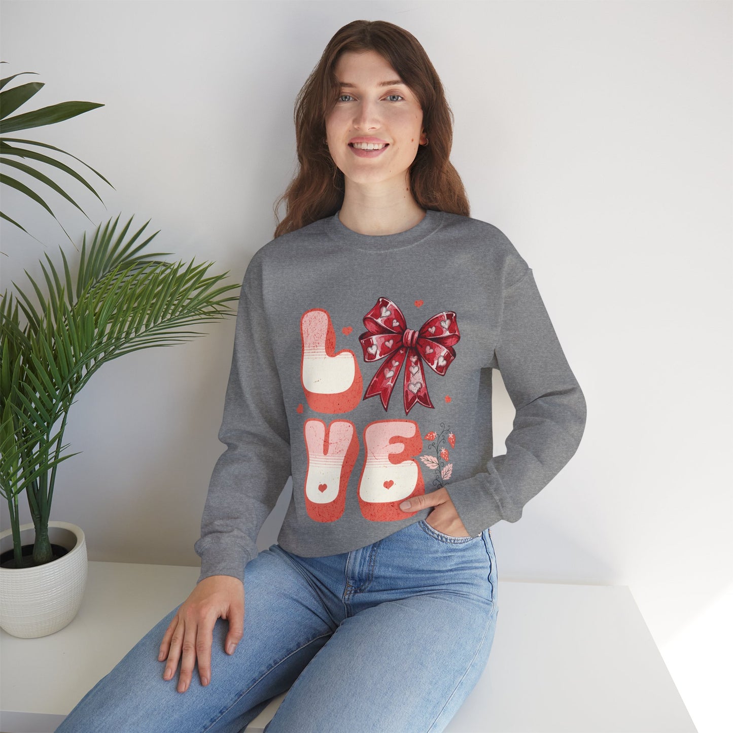 LOVE Coquette Unisex Heavy Gildan Blend™ Crewneck Sweatshirt.