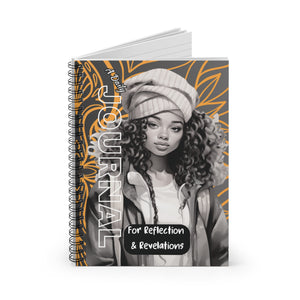 Stylish Spiral Journal for Reflection & Revelations, Writing Journal, Gift for Teens, Creative Notebook, Inspirational Journal