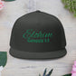 Green 'ELOHIM, GENESIS 1:1'  Embroidered 5 Panel Trucker Cap | Casual Style Hat, Adjustable, Unisex, Perfect Gift for Outdoors, Festivals, Daily Wear