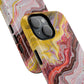 Colorful Red Marble iPhone Case, Tough Magnetic Cases, Stylish iPhone Protection, Unique Gift for iPhone Lovers, iPhone Accessories