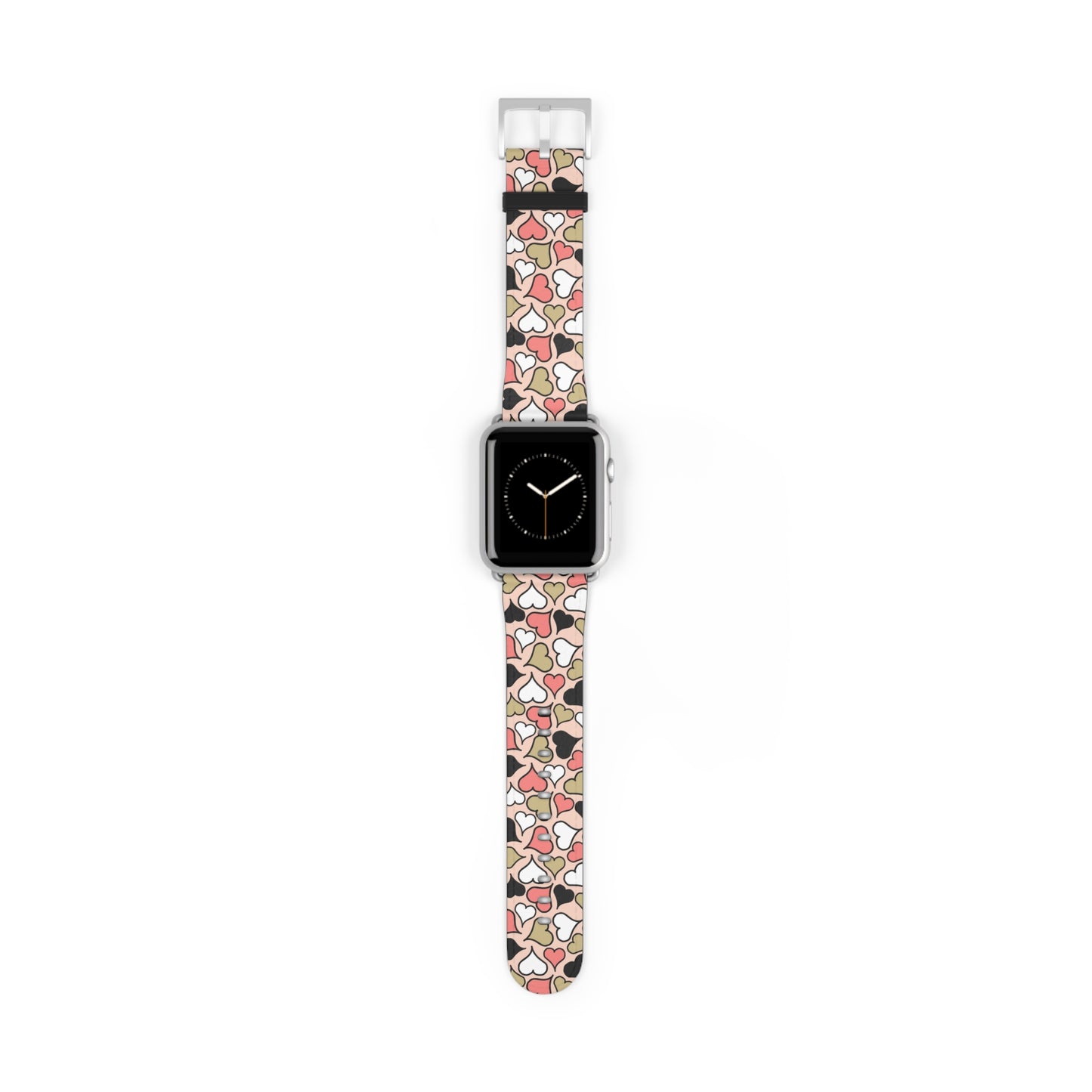 Love Heart Pattern Watch Band for Women - Stylish Apple Watch Strap