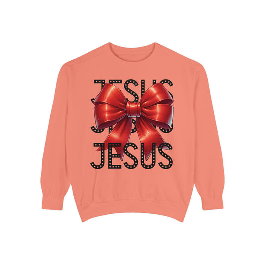 JESUS Unisex Comfort Colors Garment-Dyed Sweatshirt