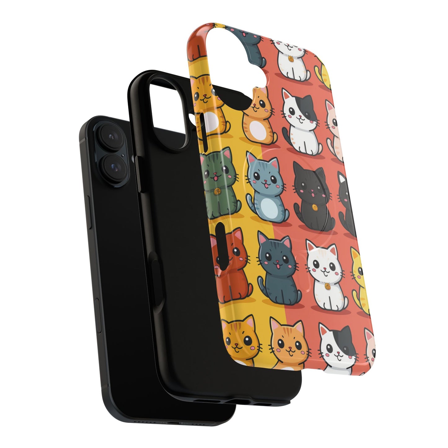 Cute Cat Magnetic Phone Cases for Pet Lovers, Durable Cases, Animal Design, Fun Gift, Unique Accessories