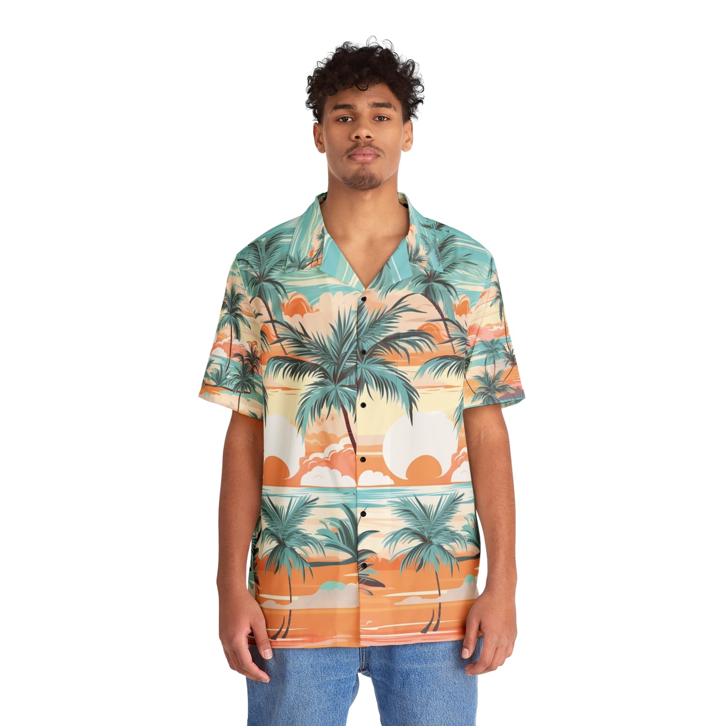 Sunset Paradise Men's Hawaiian Shirt (AOP)