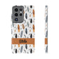Personalized Whispering Feathers Samsung, Google Pixel and iPhone Case, Custom Name Case.