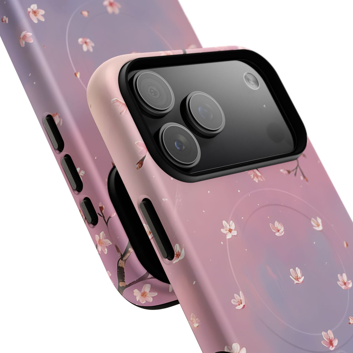 Tiny Cherry Blossom Floral Tough Magnetic Phone Cases, Durable Phone Cover, Floral Design Case, iPhone Protector, Cute Gift for Her