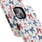 Patriotic Coquette Tough iPhone Magnetic Case, Stylish Gift for Her, Summer Celebrations, Cute Bow Design