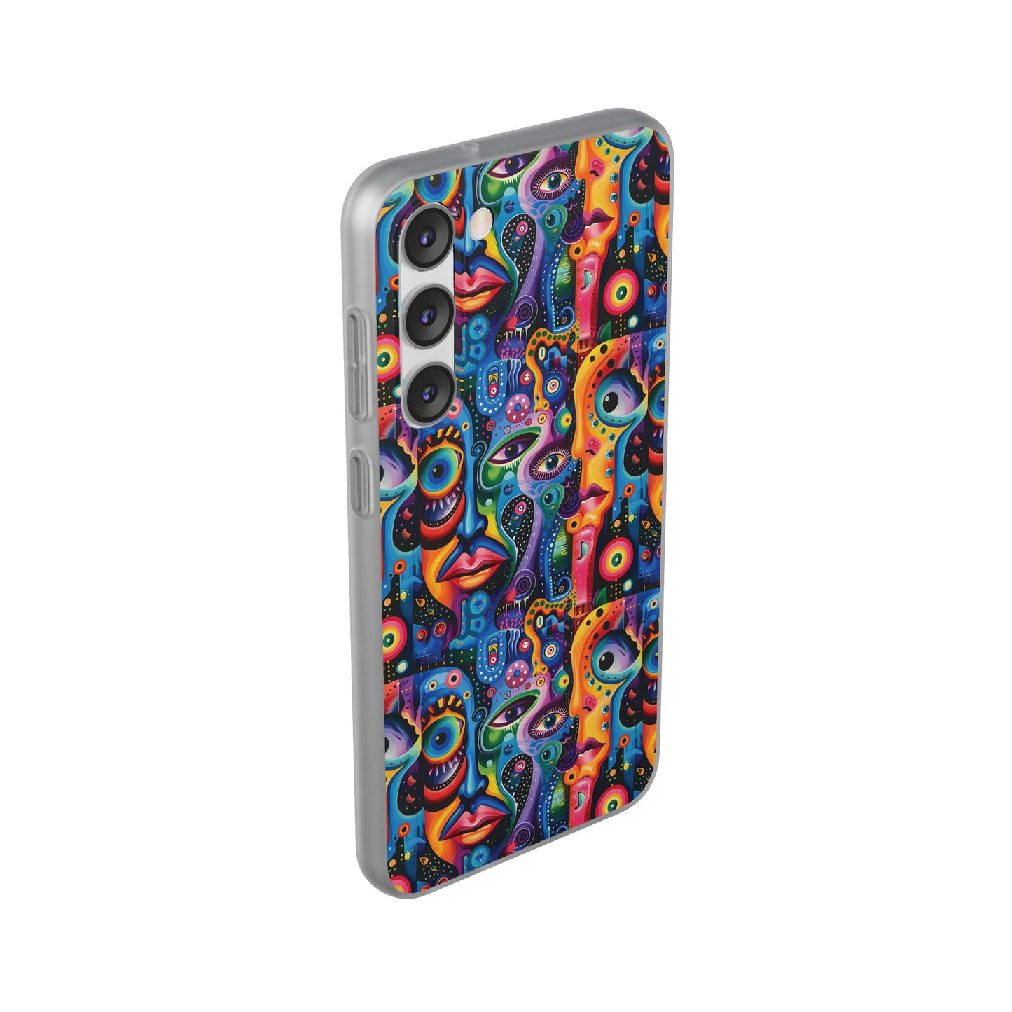 Psychedelic Visions Flexi iPhone and Samsung Case - Colorful Abstract Design.