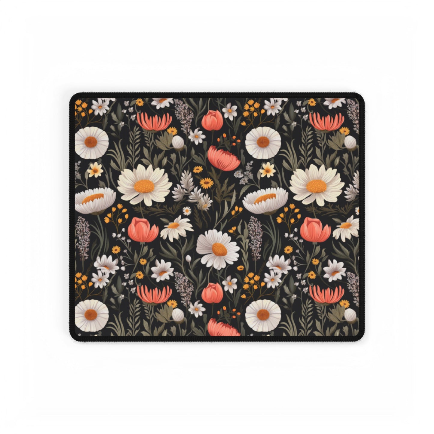 Blossom Elegance: Noir Garden Desk Mat