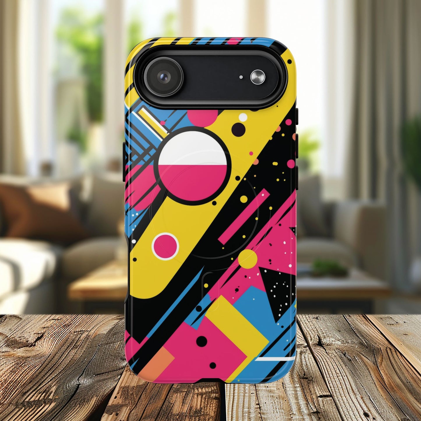 Electric Motion Mix iPhone Cases for Creative Souls | Tough iPhone Magnetic Cases, Stylish Protection, Unique iPhone Accessories, Gift for Art Lovers, Retro Vibes