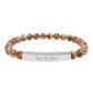 Engravable Natural Stone Stretch Bar Bracelet — Personalized Beaded Wristband