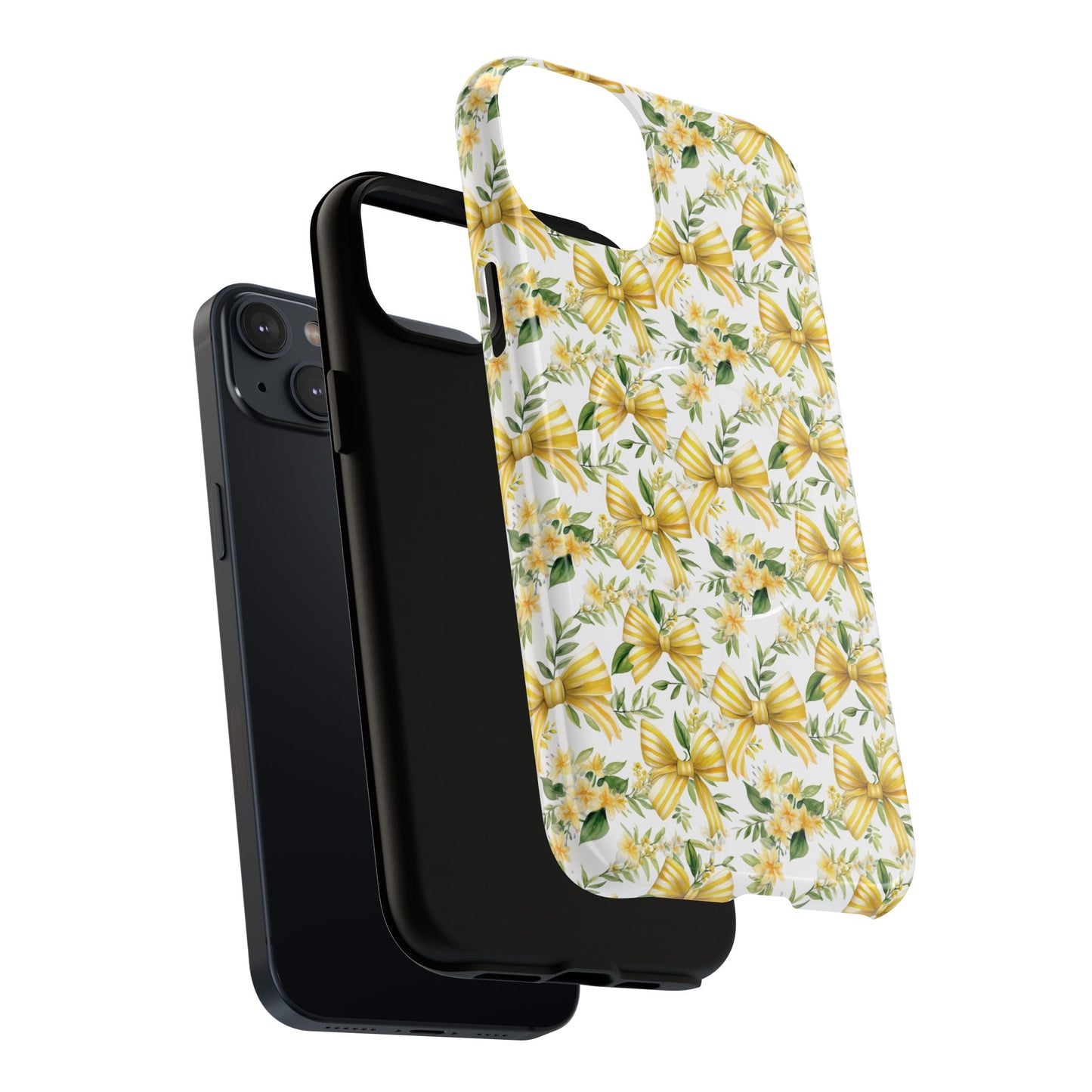 Sunshine Coquette Bows Tough Magnetic iPhone Case, Durable iPhone Cover, Girly Tech Accessory, Nature-Inspired Gift for Her, Spring Decor