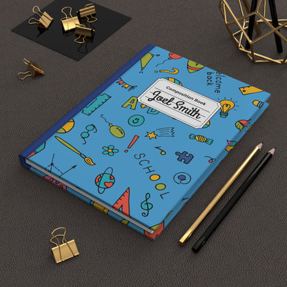 Custom Classroom Couture Composition Book Inspired Ruled Hardcover Journal for Kids, Fun School Notebook, Customizable Composition Book, Back to School Gift, Learning Organizer