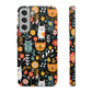 Whimsical Feline Garden iPhone, Samsung or Google Pixel Tough Cases