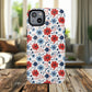 Patriotic Floral Dreams Tough Magnetic iPhone Cases, Durable, Stylish, Gift for Her, Protective Phone Cover, Spring Floral Design