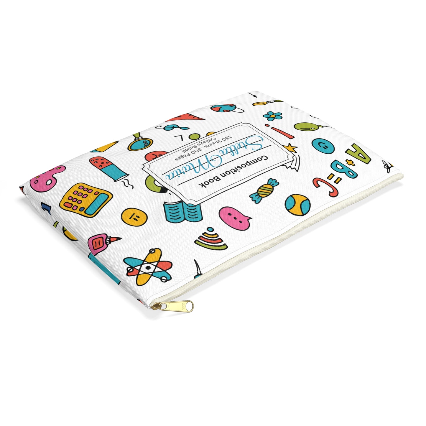 Personalized Classroom Couture Composition Book Inspired Accessory Pouch, Kids School Supplies, Classroom Organizer, Teacher Gift, Fun Stationery Case, Back to School